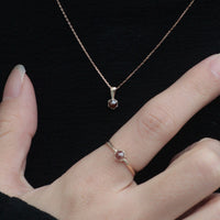 K10 ナチュラルダイヤモンド ヘキサゴンカット ミル ネックレス