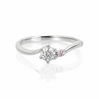 【1点物】PT900 ダイヤモンド0.35ct サイドピンクダイヤモンド リング