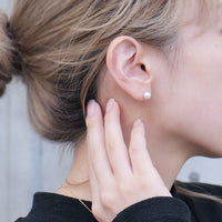 K18 6mm アコヤパール ピアス