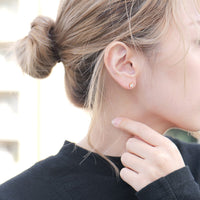 K18 計0.4ct ダイヤモンド 6本爪 ピアス