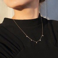 K18 ダイヤモンド 5pc 覆輪 ネックレス