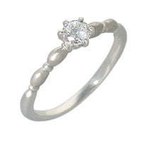 PT900 ダイヤモンド 0.3ct ドレープデザイン リング 鑑別書付