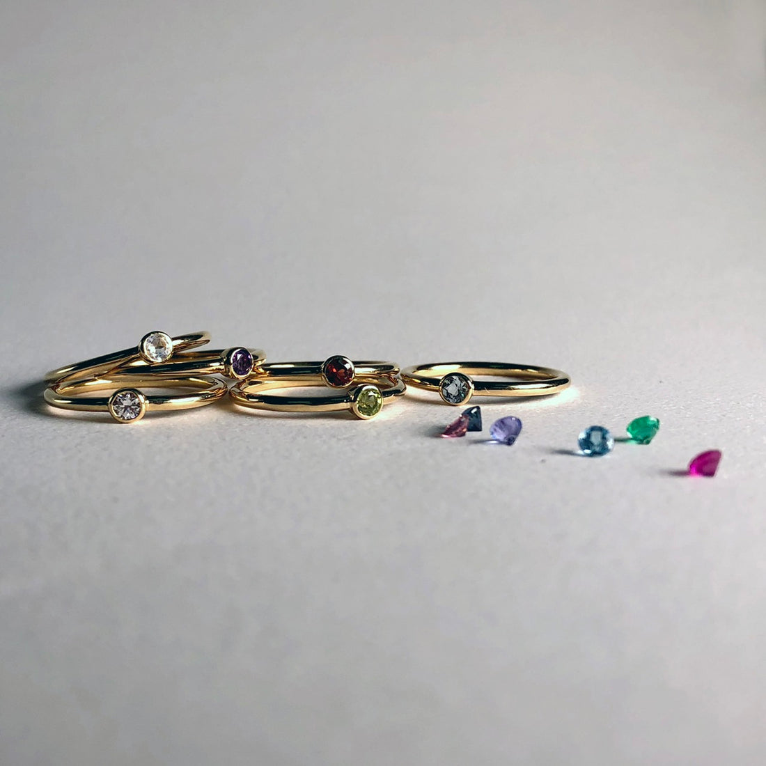 SV925 カラーストーン TSUBOMI リング