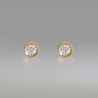 K18 計0.2ct ダイヤモンド 覆輪 ピアス