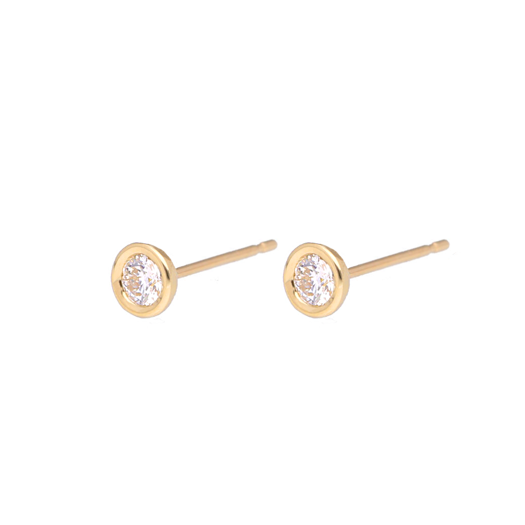 K18 計0.2ct ダイヤモンド 覆輪 ピアス – anybelle K18 計0.2ct ダイヤモンド 覆輪 ピアス – anybelle