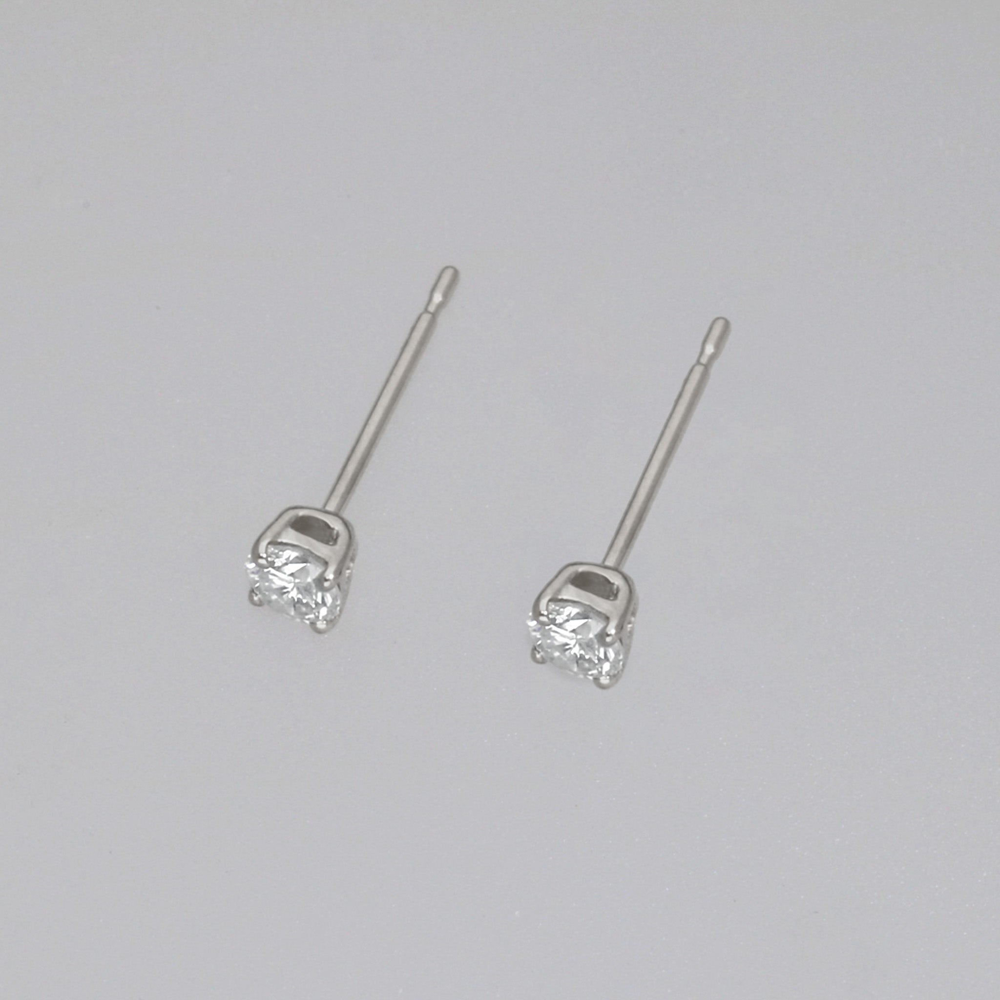 Pt900 計0.2ct ダイヤモンド 4本爪 ピアス – anybelle