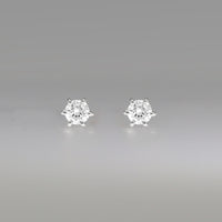 PT900 計0.2ct ダイヤモンド 6本爪 ピアス