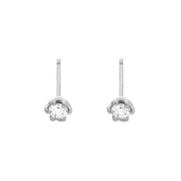 PT900 計0.2ct ダイヤモンド 6本爪 ピアス