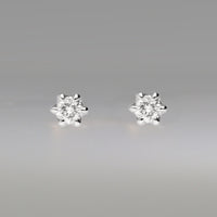 PT900 計0.4ct ダイヤモンド 6本爪 ピアス
