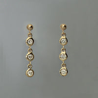 K10 ダイヤモンド 3pc ピアス