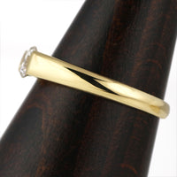 プラチナ K18 ダイヤモンド 0.3ct 伏せ込みデザイン リング