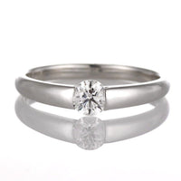 プラチナ K18 ダイヤモンド 0.3ct 伏せ込みデザイン リング