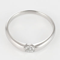 プラチナ K18 ダイヤモンド 0.3ct 伏せ込みデザイン リング