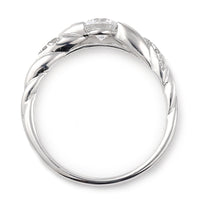 PT900 ダイヤモンド 0.3ct ツイストデザイン リング