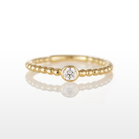 PT950 K18 0.1ct ダイヤモンド TSUBOMI ボール リング