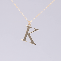 K10 アルファベット ネックレス