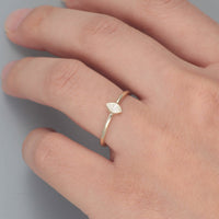 K10 ダイヤモンド0.1ct マーキスカット 覆輪 リング