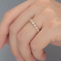 PT950 K18 ダイヤモンド 0.3ct ミル エタニティリング