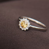 【1点物】PT900 K18 ダイヤモンド0.23ct ヘイロー リング