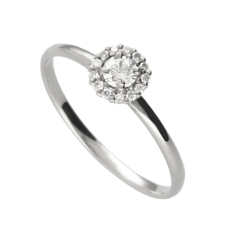 PT900 ダイヤモンド0.1ct ヘイロー リング