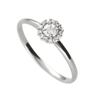 PT900 ダイヤモンド0.1ct ヘイロー リング