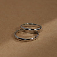 PT950 K18 ハーフムーン 2.5mm リング