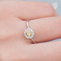 【1点物】PT900 K18 ダイヤモンド0.23ct ヘイロー リング