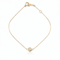 K10 ダイヤモンド 0.1ct 覆輪 ブレスレット