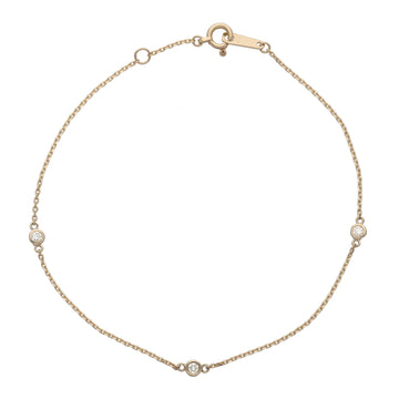 K10 ダイヤモンド 3石 覆輪 ブレスレット