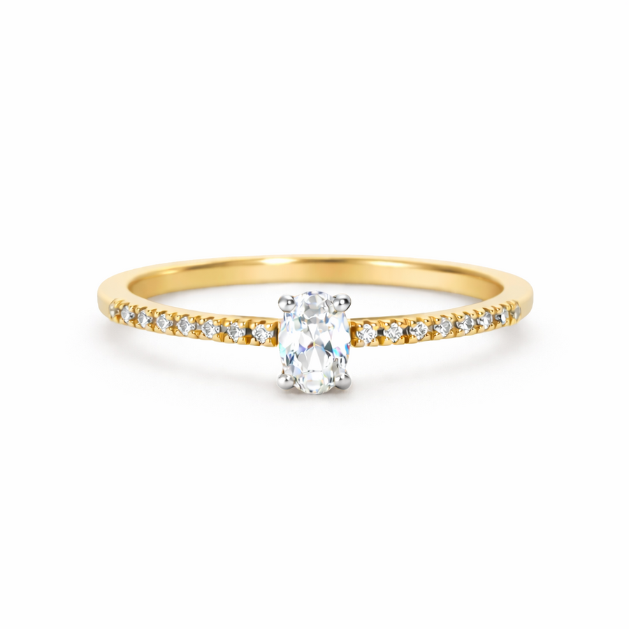 フルエタニティ　k18 天然ダイヤモンド0.3ct K18 ダイヤモンド0.3ct オーバルカット エタニティ リング – anybelle