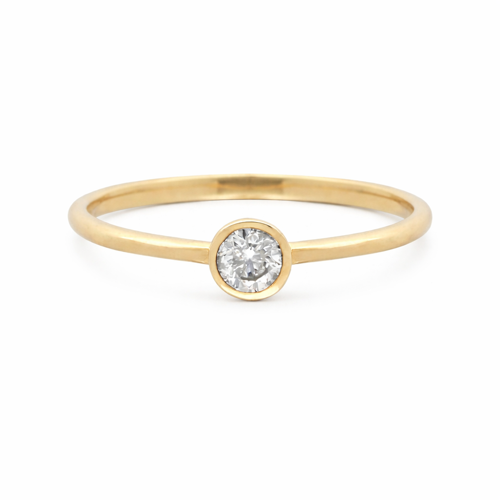 K10 ダイヤモンド0.1ct 覆輪 リング