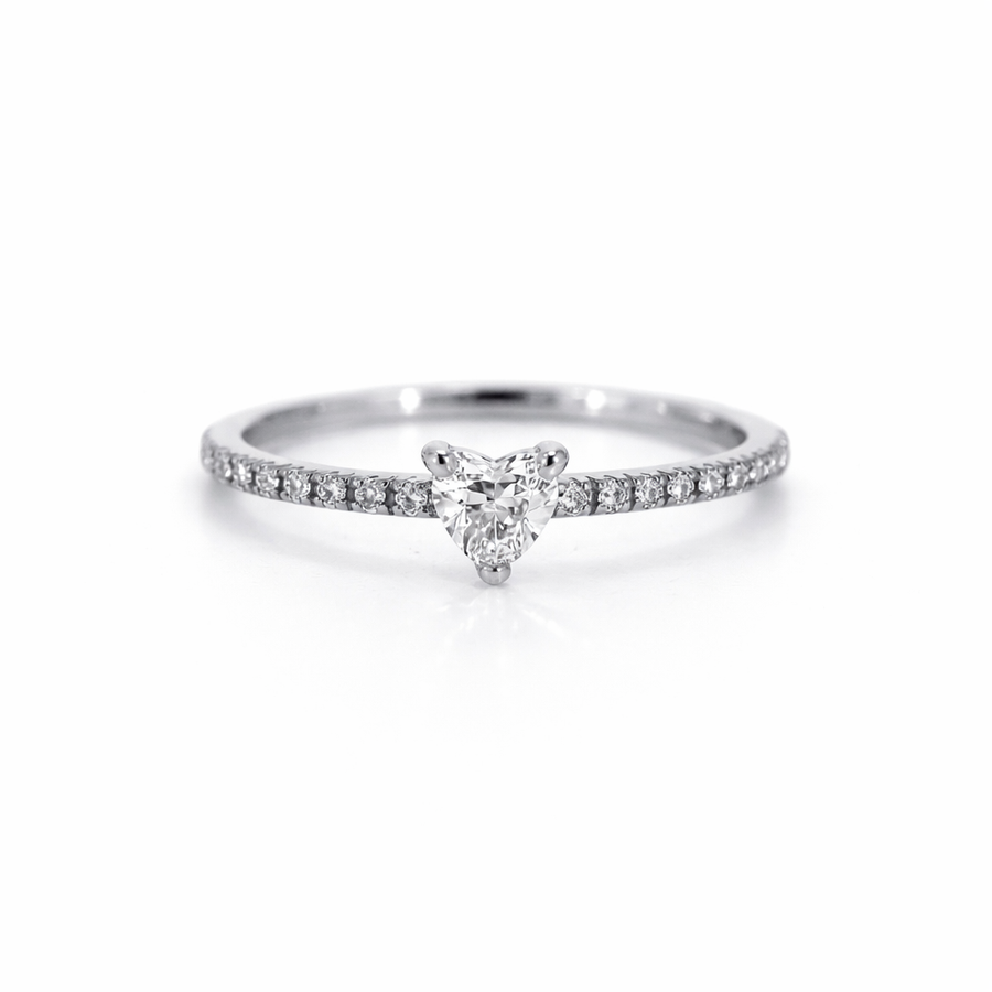 PT900 ダイヤモンド0.3ct ハートカット エタニティ リング – anybelle