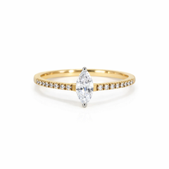 K18 ダイヤモンド0.3ct マーキスカット エタニティ リング