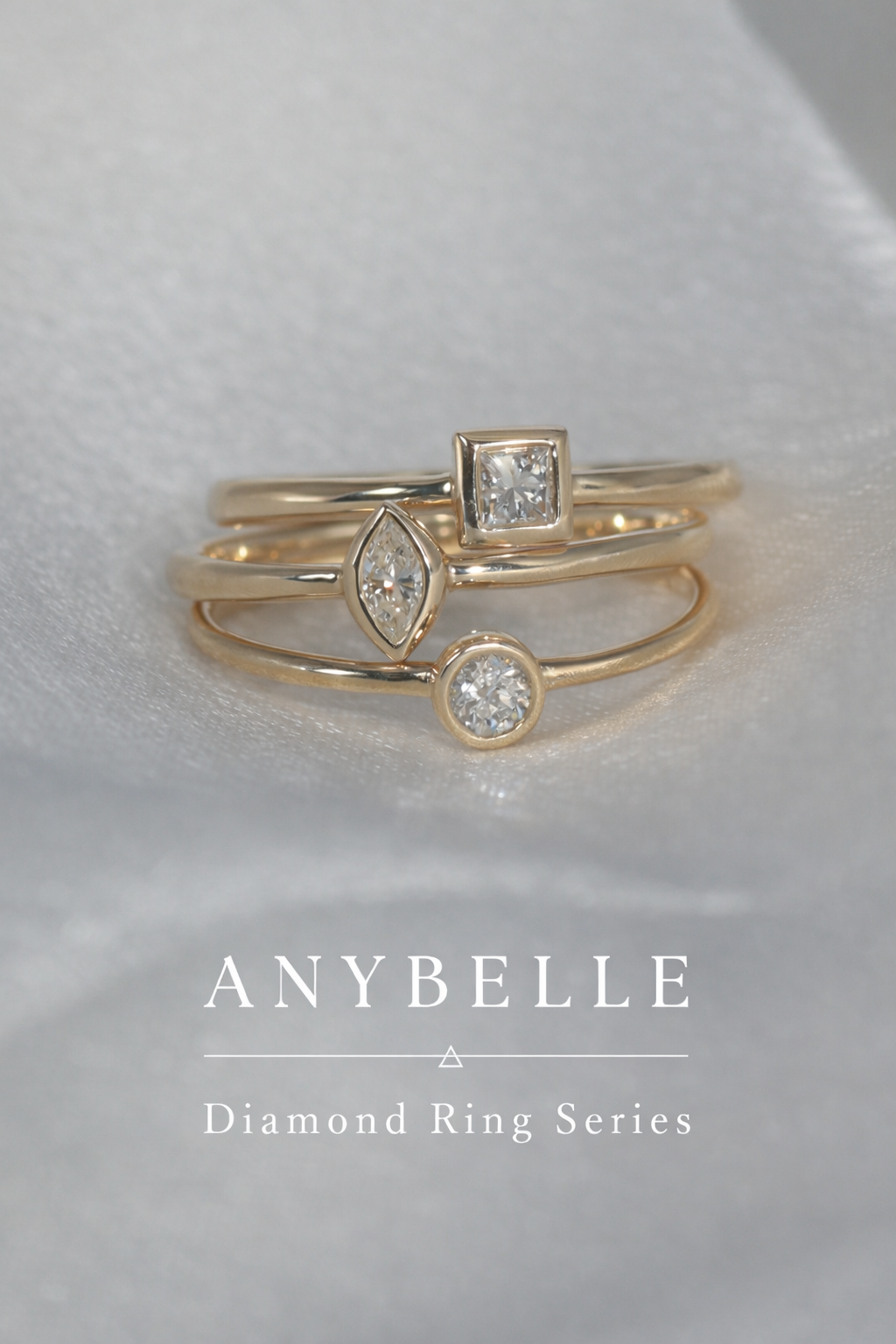 K10 ダイヤモンド0.1ct マーキスカット 覆輪 リング