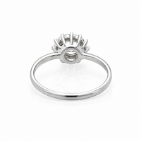 【1点物】PT900 ダイヤモンド0.34ct ヘイロー リング