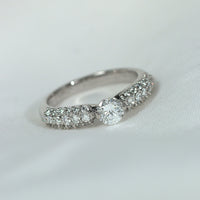 PT900 ダイヤモンド 0.3ct パヴェデザイン リング