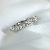 PT900 ダイヤモンド 0.3ct パヴェデザイン リング