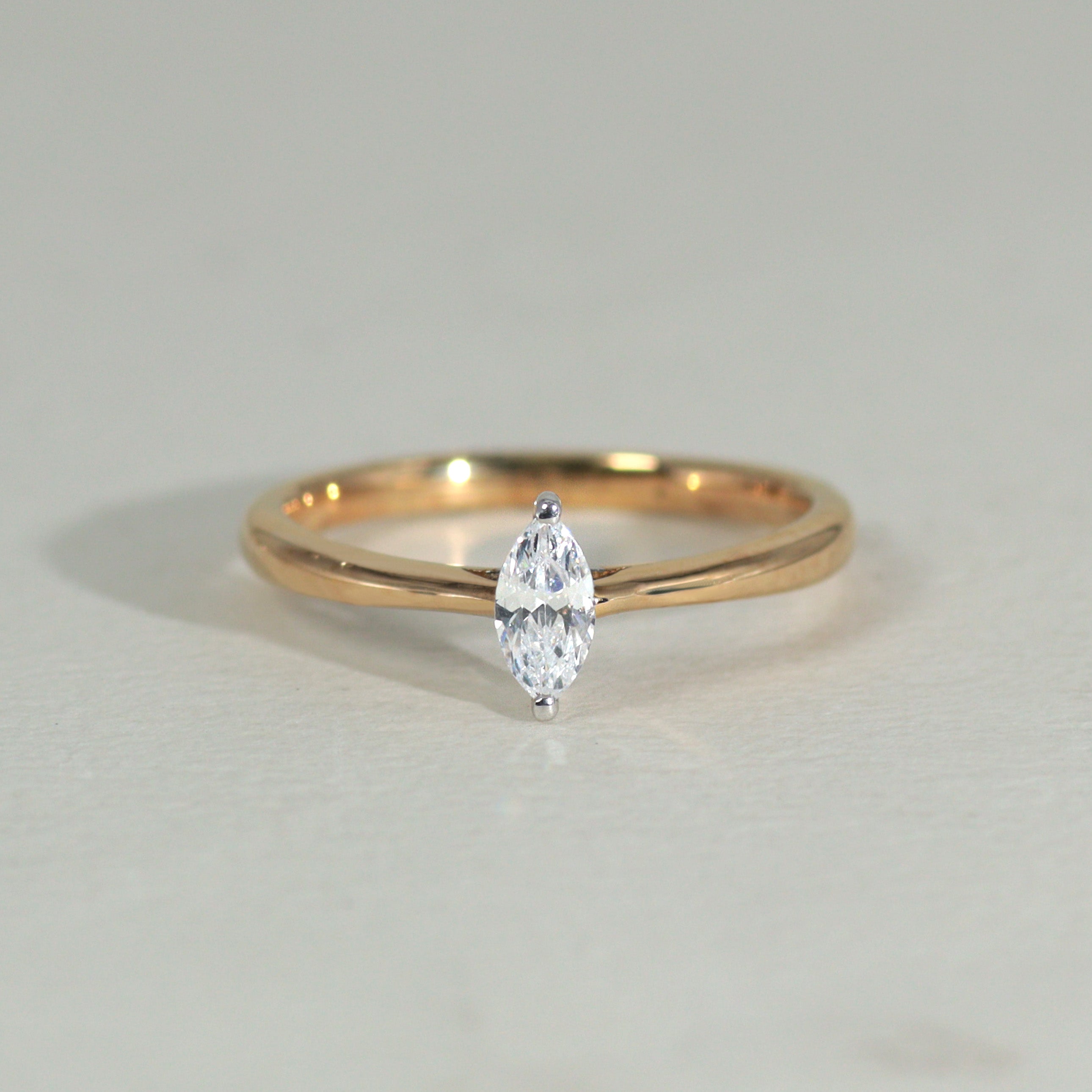 K18 ダイヤモンド0.3ct マーキスカット リング