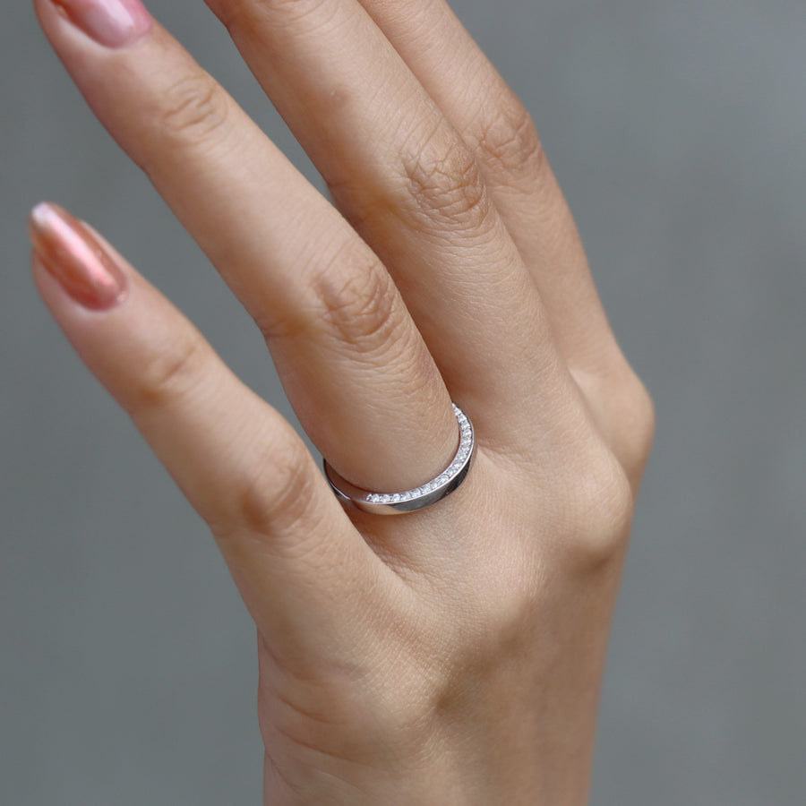 PT950 K18 ダイヤモンド サイド 2.0mm リング