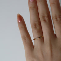 PT950 K18 プリズム 2.0mm ダイヤモンド 3石 リング