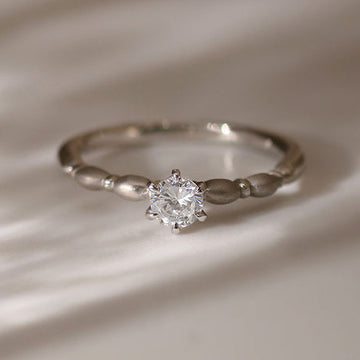 PT900 ダイヤモンド 0.3ct ドレープデザイン リング 鑑別書付