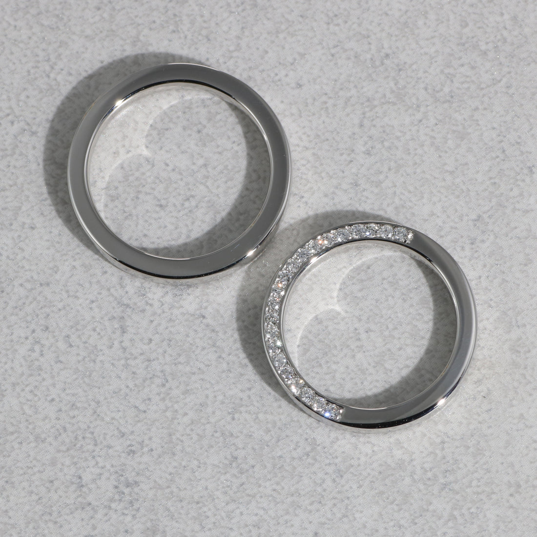 PT950 K18 ダイヤモンド サイド 2.0mm リング