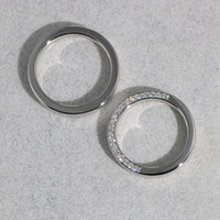 PT950 K18 ダイヤモンド サイド 2.0mm リング