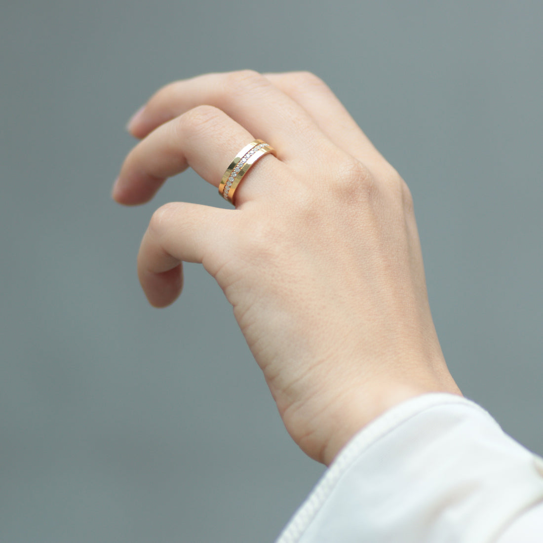 K18 ダイヤモンド25pc ルシード5.0mm リング