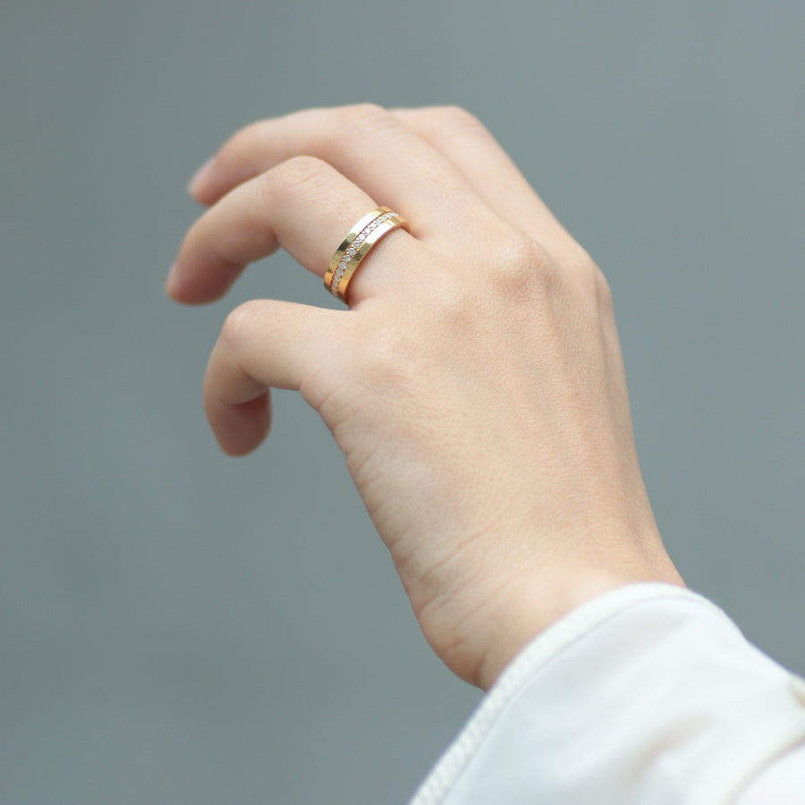 K18 ダイヤモンド25pc ルシード5.0mm リング