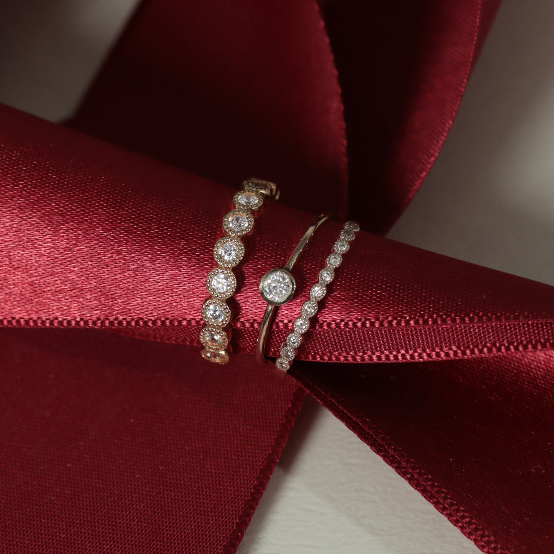 K10 ダイヤモンド0.1ct 覆輪 リング