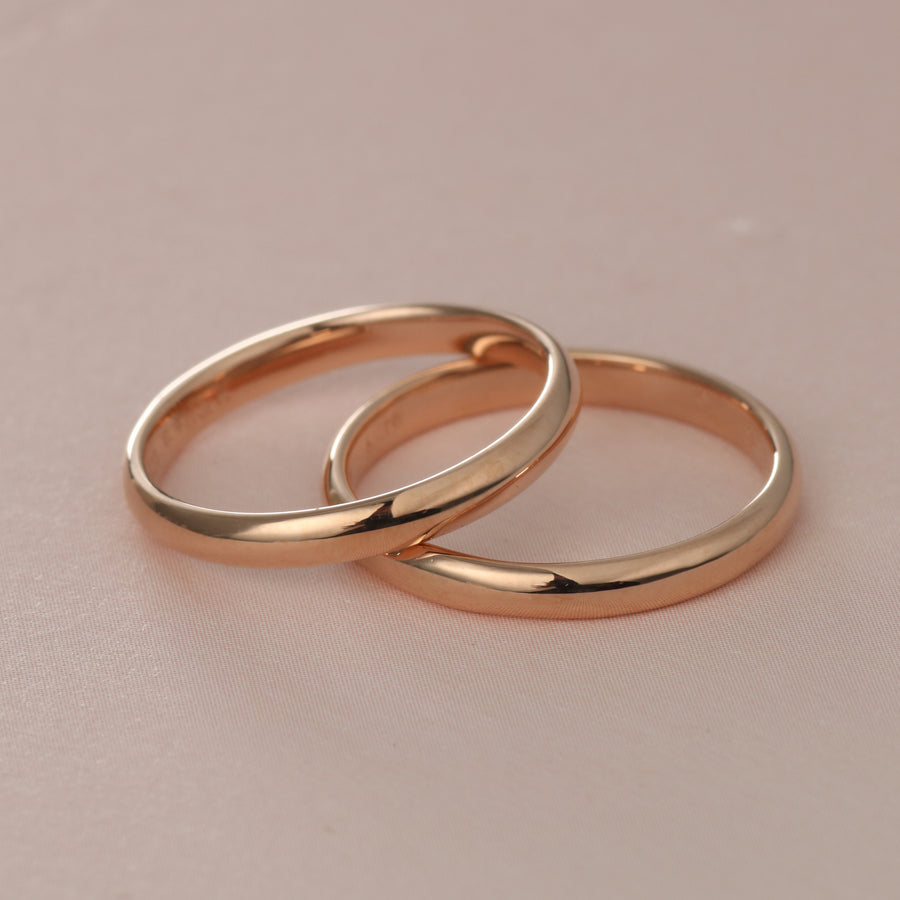 PT950 K18 ハーフムーン 2.5mm リング