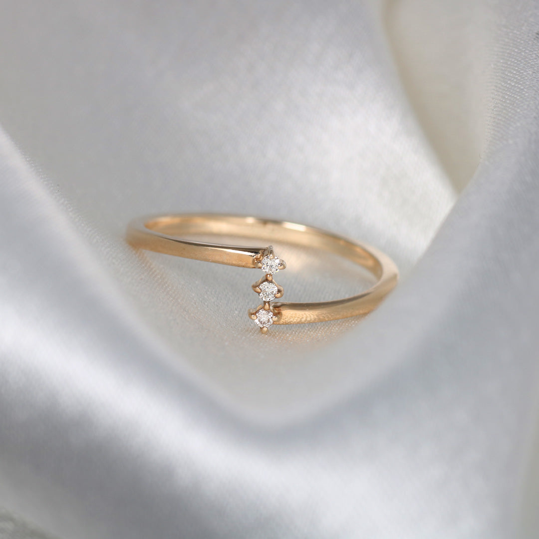 K10 ダイヤモンド 3pc リング