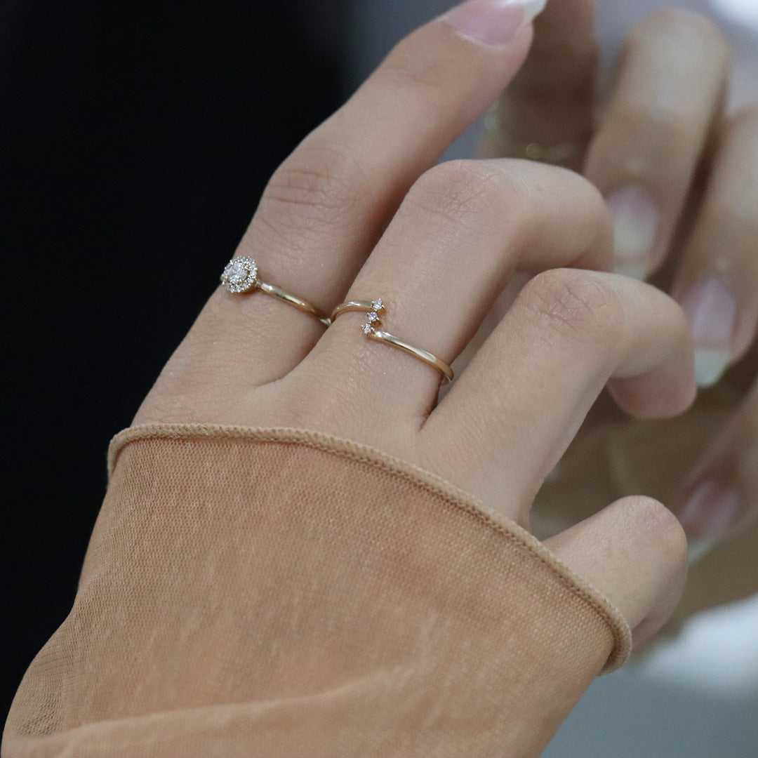 K10 ダイヤモンド 3pc リング