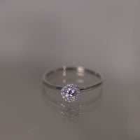 PT900 ダイヤモンド0.1ct ヘイロー リング